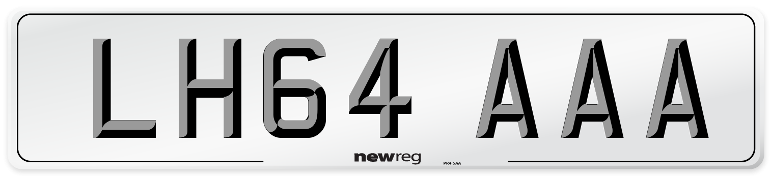 LH64 AAA Number Plate from New Reg